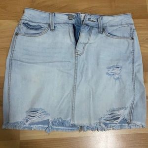 mudd distressed denim skirt size 3